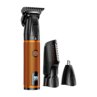boAt Slazer K100+ Full Body Trimmer, Fast Charge, Display & Travel Lock Fully Waterproof Grooming Kit 200 Mins  Runtime 12 Length Settings(Orange)