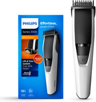 PHILIPS BT3101/15, Lift & Trim Tech, Effortless Even Trim Trimmer 45 min  Runtime 10 Length Settings(White)