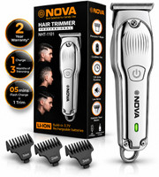 NOVA NHT 1101 Trimmer 120 min  Runtime 4 Length Settings(Silver)
