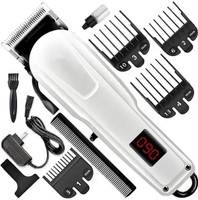 RACCOON 809A Professional Rechargeable Hair Trimmer Electric Hair Clipper, Razor Fully Waterproof Trimmer 180 min  Runtime 5 Length Settings(White)