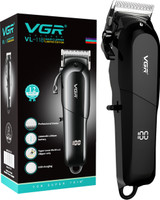 VGR V-118 Professional Hair Clipper with LED Display Trimmer 200 min  Runtime 6 Length Settings(Black)