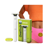 PHILIPS QP1924/20 OneBlade Razor for Women, Intimate Underarm, Body & Bikini Fully Waterproof Trimmer 30 min  Runtime 2 Length Settings(White)