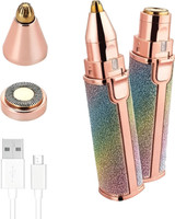 BLADESMITH Eyebrow Trimmer for Women - Rechargeable Painless Facial Hair Remover Trimmer 70 min  Runtime 1 Length Settings(Multicolor)