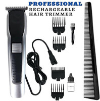 Zeno volt Trimmer Men Hair Cutting Machine Haircut Cordless Hair Clipper Fully Waterproof Trimmer 60 min  Runtime 4 Length Settings(Black, Grey)