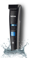NOVA NHT 1059 Digital Waterproof Fully Waterproof Trimmer 200 min  Runtime 40 Length Settings(Black, Blue)