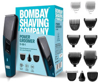 BOMBAY SHAVING COMPANY POWER GROOMER 11-IN-1 Trimmer 90 min  Runtime 3 Length Settings(Black, Steel)
