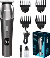 AGARO Royal Beard Trimmer For Men, High Precison Trimming, Cordless, Trimmer 120 min  Runtime 4 Length Settings(Silver)