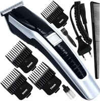 RACCOON Trimmer for Men | Professional AT-538 Beard, Body Hair Cutting Machine For Man Fully Waterproof Trimmer 90 min  Runtime 5 Length Settings(Grey, Black)