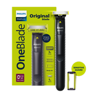 PHILIPS QP 1624/10 OneBlade Gen Z Face & Body Groomer & Styler| Ideal for 1st Trim Trimmer 30 min  Runtime 1 Length Settings(Grey)