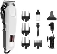 JAMMY ZONES KM-809A Professional Style Beard Hair Trimmer shaver 240m runtime 4 Length J5 Fully Waterproof Trimmer 240 min  Runtime 4 Length Settings(White, Black)