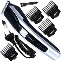 Nka -Beard & Hair 538 TRIMMER Rechargeable Professional Hair Trimmer Trimmer 60 min  Runtime 4 Length Settings(Black)