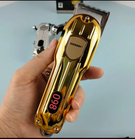 Geemy Hair trimmer clipper and zeero cutting beard led display rechargeable for mens Trimmer 120 min  Runtime 4 Length Settings(Silver, Gold)