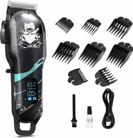 Pick Ur Needs Rechargeable Professional Hair Clipper / Trimmer For Men With LED Indicator 6W Trimmer 180 min  Runtime 8 Length Settings(Black)