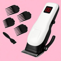Sagaft X307 Waterproof Beard Trimmer for Men | Durable, Rechargeable & Low Noise Fully Waterproof Trimmer 240 min  Runtime 4 Length Settings(White)