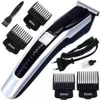 RACCOON AT-538 rechargeable hair trimmer for men with T shape precision Fully Waterproof Trimmer 45 min  Runtime 5 Length Settings(Silver, Black)