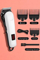 Nilesawar X220 Men’s Hair Trimmer – Cordless, Lightweight & Easy Grooming Kit Fully Waterproof Trimmer 240 min  Runtime 4 Length Settings(White)