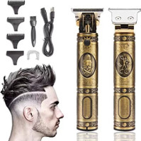 UZAN Professional Maxtop t99 Golden Metal Body Trimmer Haircut Grooming Kit N41 Fully Waterproof Trimmer 90 min  Runtime 4 Length Settings(Gold)