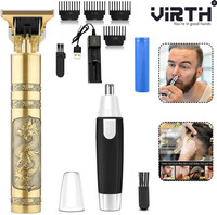 Virth Beard Trimmer & Nose Hair Remover Combo Trimmer Personal Grooming Trimmer 120 min  Runtime 0 Length Settings(Multicolor)