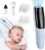 ORTIZA Baby Hair Trimmer Quiet Vacuum Hair Clipper 2 Speeds Baby Hair Trimmer Fine Hair Trimmer 0 min  Runtime 1 Length Settings(Blue)