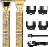 Misuhrobir Trimmer Men Beard Fully Waterproof Trimmer 60 min  Runtime 5 Length Settings(Gold)