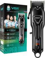 VGR V-051 Professional Hair Clipper with LED Display,New Powder Metallurgic Blades, Trimmer 300 min  Runtime 4 Length Settings(Black)