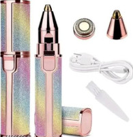 AKT A10 Portable 2 In 1 Flawless Eyebrow Remover and Pain less Hair Remover Fully Waterproof Trimmer 60 min  Runtime 2 Length Settings(Multicolor)