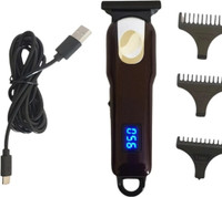 Geemy Hair trimmer gm.6662 clipper LED display indigreter degain Body Groomer 120 min  Runtime 4 Length Settings(Brown, Pink)