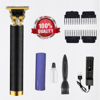 EVETIS Professional Golden t99 Trimmer Haircut Grooming Kit Metal Body Rechargeable 57 Trimmer 120 min  Runtime 4 Length Settings(Black)