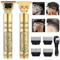funkish Trimmer For Beard, Mustache, Haircut, Head and Body Hair Shaver For Men Trimmer 120 min  Runtime 4 Length Settings(Gold)