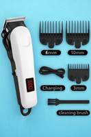 Sagaft X179 Powerful Beard Trimmer – Stainless Steel Blades & Long Runtime Fully Waterproof Trimmer 240 min  Runtime 4 Length Settings(White)