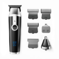 boAt Slazer K100, 7 in 1 Full Body Trimmer, Fast Charge, Display & Travel Lock Fully Waterproof Grooming Kit 180 min  Runtime 4 Length Settings(Black)