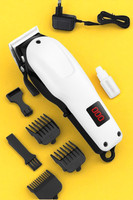 3BAAN X128 Multi-Functional Hair Trimmer – Beard, Sideburn & Mustache Shaper Fully Waterproof Trimmer 240 min  Runtime 4 Length Settings(White)