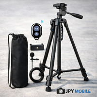 JPY Aluminum (1500MM), Universal Lightweight Tripod for Phones, Gopro, Cameras With Tripod Kit(Black, Supports Up to 5000 g)