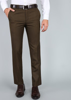 Raymond Slim Fit Men Brown Trousers