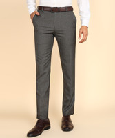 Raymond Regular Fit Men Grey Trousers
