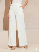 Gheiebvdo Straight Fit Women White Trousers