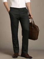 LOUIS PHILIPPE Slim Fit Men Black Trousers