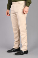 FUBAR Regular Fit Men Cream Trousers