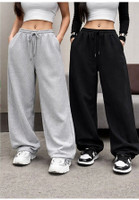 TABUBU Solid Women Grey, Black Track Pants