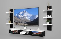 Home wood Engineered Wood TV Entertainment Unit(Finish Color - black and white, DIY(Do-It-Yourself))