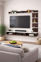 Shivi Aanaya Enterprises CS 02 Engineered Wood TV Entertainment Unit(Finish Color - Brown, DIY(Do-It-Yourself))