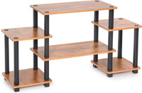 Livzing Turn-N-Tube 6 Tier Floor Standing Engineered Wood TV Entertainment Unit/TV-Brown Engineered Wood TV Entertainment Unit(Finish Color - Brown, DIY(Do-It-Yourself))