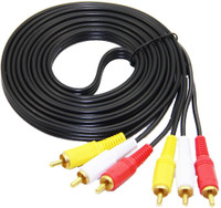 BhalTech  TV-out Cable 3RCA to 3RCA Male Stereo Audio Video Cable 1.5M(Black, For DVD)