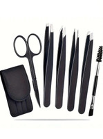 koccido 6 Pcs Eyebrow Tweezers Set for Women and Men Stainless Steel