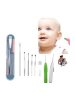 HAPANI STORE Ear Wax Cleaner 6Pcs+2pcs LED Ear Cleaner,Ear Cleaning Tool,Ear Wax Tool Kit