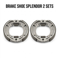 Omnicart BRAKE_SHOE_SPLENDOR_2_SET BRAKE_SHOE_SPL_2_SET Rear Brake Shoe(Plain Pack of 2 Hero Splendor NXG, MotoCorp Splendor Plus, Splendor Pro, MotoCorp Splendor iSmart)