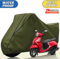 Apex style Waterproof Two Wheeler Cover for Yamaha(Fascino, Green)