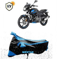 MRSTAR Waterproof Two Wheeler Cover for Bajaj(Pulsar 150, Black, Blue)