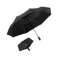 XBEY 1PC - 3 Fold with Auto Open/Close Travel | Man, Woman & Child 8-Ribs Umbrella(Black)