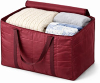 Duhita Karigiri Crafts Extra Large Storage Bag for Blankets, Rajayi, Kambal, Clothes, Sarees, Under Bed Organizer, Multipurpose etc(Maroon)